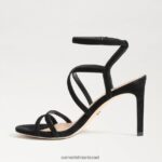נשים הַנעָלָה Sam Edelman עקב רצועות של delanie זמש שחור 4XL22X650 - Image 4