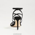 נשים הַנעָלָה Sam Edelman עקב רצועות של delanie זמש שחור 4XL22X650 - Image 5