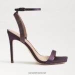 נשים הַנעָלָה Sam Edelman עקב רצועת קרסול אופליה סאטן חצילים 4XL22X539 - Image 2