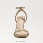 נשים הַנעָלָה Sam Edelman עקב רצועת קרסול אופליה מכרה זהב 4XL22X538 - Image 3