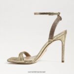 נשים הַנעָלָה Sam Edelman עקב רצועת קרסול אופליה מכרה זהב 4XL22X538 - Image 4
