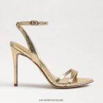 נשים הַנעָלָה Sam Edelman עקב רצועת קרסול ג'מי זהב ענבר 4XL22X676 - Image 2
