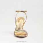 נשים הַנעָלָה Sam Edelman עקב רצועת קרסול ג'מי זהב ענבר 4XL22X676 - Image 3