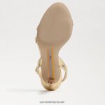 נשים הַנעָלָה Sam Edelman עקב רצועת קרסול ג'מי זהב ענבר 4XL22X676 - Image 6