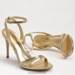 נשים הַנעָלָה Sam Edelman עקב רצועת קרסול ג'מי זהב ענבר 4XL22X676 - Image 7