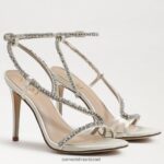 נשים הַנעָלָה Sam Edelman עקב רצועת קרסול גריינג'ר סאטן שנהב פנינה 4XL22X696 - Image 7