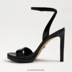 נשים הַנעָלָה Sam Edelman עקב רצועת קרסול ירקן פטנט שחור 4XL22X389 - Image 4