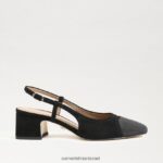 נשים הַנעָלָה Sam Edelman עקב slingback tarra זמש שחור 4XL22X374 - Image 2