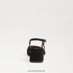 נשים הַנעָלָה Sam Edelman עקב slingback tarra זמש שחור 4XL22X374 - Image 5