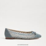 נשים הַנעָלָה Sam Edelman עשוי בלט שטוח כחול חדש שטוף 4XL22X371 - Image 2