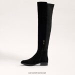 נשים הַנעָלָה Sam Edelman פאם על מגף הברך זמש שחור 4XL22X777 - Image 4