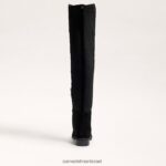 נשים הַנעָלָה Sam Edelman פאם על מגף הברך זמש שחור 4XL22X777 - Image 5