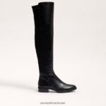 נשים הַנעָלָה Sam Edelman פאם על מגף הברך עור שחור 4XL22X776 - Image 2
