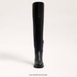 נשים הַנעָלָה Sam Edelman פאם על מגף הברך עור שחור 4XL22X776 - Image 3