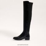 נשים הַנעָלָה Sam Edelman פאם על מגף הברך עור שחור 4XL22X776 - Image 4