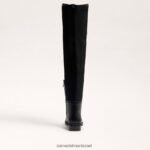 נשים הַנעָלָה Sam Edelman פאם על מגף הברך עור שחור 4XL22X776 - Image 5