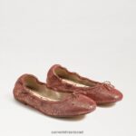 נשים הַנעָלָה Sam Edelman פליציה בלט שטוח ורוד חלודה 4XL22X130