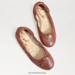 נשים הַנעָלָה Sam Edelman פליציה בלט שטוח ורוד חלודה 4XL22X130 - Image 7