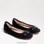 נשים הַנעָלָה Sam Edelman פליציה בלט שטוח זמש שחור 4XL22X133