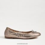 נשים הַנעָלָה Sam Edelman פליציה בלט שטוח נֶתֶך בְּדִיל וְעוֹפֶרֶת 4XL22X128 - Image 2
