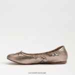 נשים הַנעָלָה Sam Edelman פליציה בלט שטוח נֶתֶך בְּדִיל וְעוֹפֶרֶת 4XL22X128 - Image 4