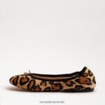 נשים הַנעָלָה Sam Edelman פליציה בלט שטוח נמר שזוף חדש 4XL22X124 - Image 4