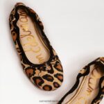 נשים הַנעָלָה Sam Edelman פליציה בלט שטוח נמר שזוף חדש 4XL22X124 - Image 7