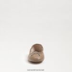 נשים הַנעָלָה Sam Edelman פליציה בלט שטוח עור בז' רך 4XL22X125 - Image 3