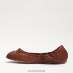נשים הַנעָלָה Sam Edelman פליציה בלט שטוח עור אוכף 4XL22X123 - Image 4