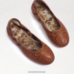 נשים הַנעָלָה Sam Edelman פליציה בלט שטוח עור אוכף 4XL22X123 - Image 7