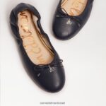 נשים הַנעָלָה Sam Edelman פליציה בלט שטוח עור נייבי 4XL22X126 - Image 7