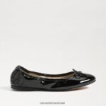 נשים הַנעָלָה Sam Edelman פליציה בלט שטוח פטנט שחור 4XL22X131 - Image 2