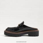 נשים הַנעָלָה Sam Edelman פרד סוליית לנון זיז עור שחור 4XL22X465 - Image 4