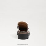 נשים הַנעָלָה Sam Edelman פרד סוליית לנון זיז עור שחור 4XL22X465 - Image 5