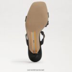 נשים הַנעָלָה Sam Edelman פרד עקב חתולים של פאלמה לטאה שחורה 4XL22X494 - Image 6