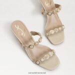 נשים הַנעָלָה Sam Edelman פרד עקב חתולים של פאלמה קרם בננה 4XL22X493 - Image 7
