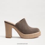 נשים הַנעָלָה Sam Edelman פרד עקב שילה זמש זית מדברי 4XL22X716 - Image 2