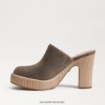 נשים הַנעָלָה Sam Edelman פרד עקב שילה זמש זית מדברי 4XL22X716 - Image 4