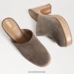 נשים הַנעָלָה Sam Edelman פרד עקב שילה זמש זית מדברי 4XL22X716 - Image 7