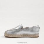 נשים הַנעָלָה Sam Edelman קאי אספדריל לופר שטוח כסף רך 4XL22X203 - Image 4