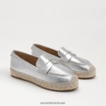 נשים הַנעָלָה Sam Edelman קאי אספדריל לופר שטוח כסף רך 4XL22X203