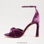 נשים הַנעָלָה Sam Edelman רצועת קרסול לוסיה עקב אצבע פתוחה קטיפה סחלב עמוקה 4XL22X874 - Image 4