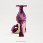 נשים הַנעָלָה Sam Edelman רצועת קרסול לוסיה עקב אצבע פתוחה קטיפה סחלב עמוקה 4XL22X874 - Image 5