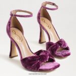 נשים הַנעָלָה Sam Edelman רצועת קרסול לוסיה עקב אצבע פתוחה קטיפה סחלב עמוקה 4XL22X874 - Image 7