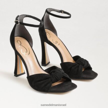 נשים הַנעָלָה Sam Edelman רצועת קרסול לוסיה עקב אצבע פתוחה זמש שחור 4XL22X875