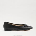 נשים הַנעָלָה Sam Edelman שטוח בלט אחו עור שחור 4XL22X173 - Image 2