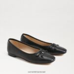נשים הַנעָלָה Sam Edelman שטוח בלט אחו עור שחור 4XL22X173