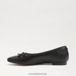 נשים הַנעָלָה Sam Edelman שטוח בלט אחו עור שחור 4XL22X173 - Image 4
