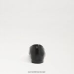 נשים הַנעָלָה Sam Edelman שטוח בלט אחו עור שחור 4XL22X173 - Image 5