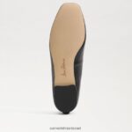 נשים הַנעָלָה Sam Edelman שטוח בלט אחו עור שחור 4XL22X173 - Image 6